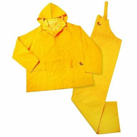 CUSTOM LEATHERCRAFT Rainsuits 2XL Yellow 3Pc .20mm R1102X